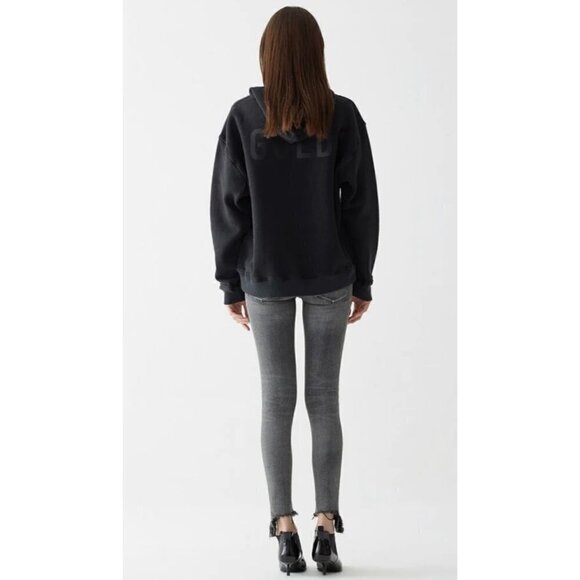 Agolde Sophie Hi Rise Skinny Amplify Size 29 Washed Black Gray Raw Hem - Picture 3 of 16